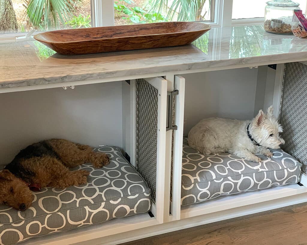 custom size cabinet cushion dog beds